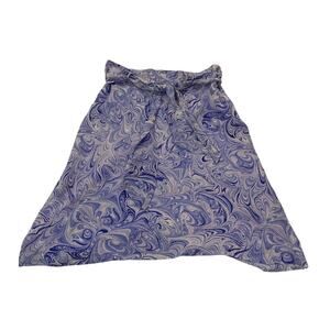 Vintage 90s Casual Annex Medium Abstract Artsy Midi Skirt Flowy Belted Retro